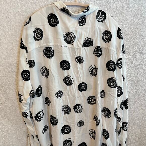 Big tall Men’s ASOS size 6XL  white with black circle swirls. Casual long sleeve - Picture 4 of 4